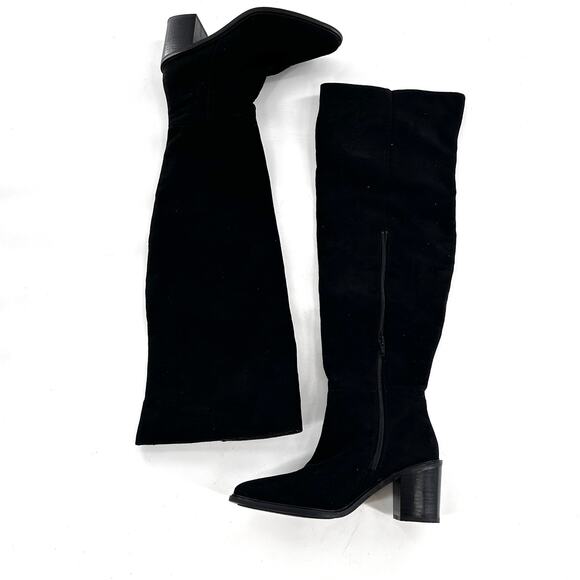 Seychelles Paradise City Over Knee Boots 6.5 NWOT Black OTK Cognac Tan Boho - Picture 3 of 10